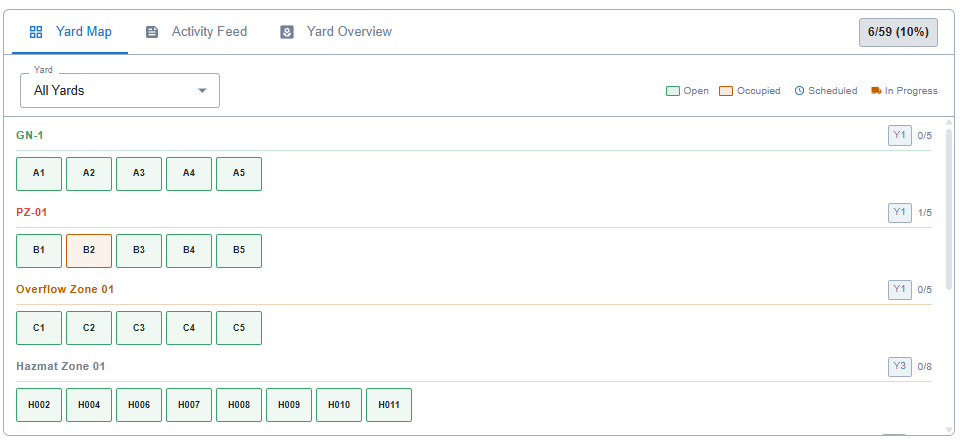 Real-Time Yard Map screenshot